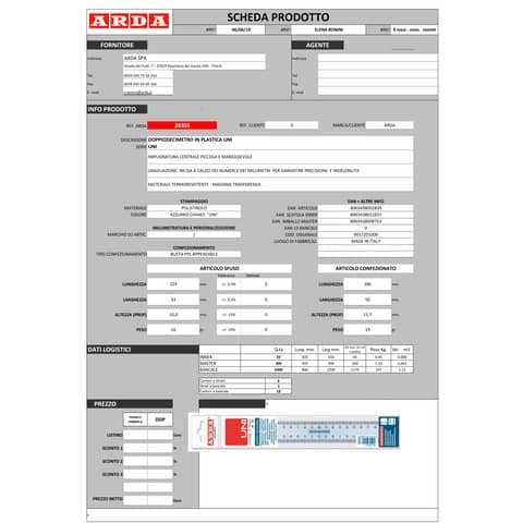 arda-doppio-decimetro-linea-uni-plastica-fume-ottico-trasparente-20-cm-283ss