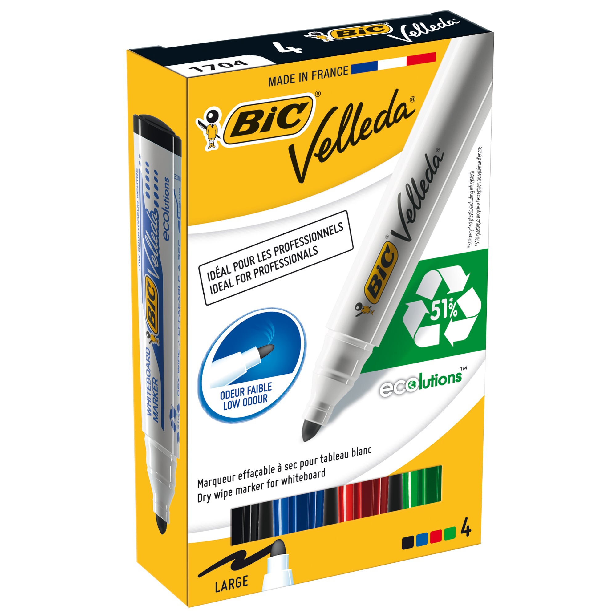 bic-astuccio-4-marcatori-p-tonda-whiteboard-velleda-1701-recycled