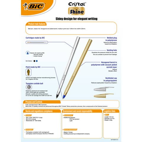 bic-espositore-banco-40-pezzi-cristal-fusto-oro-argento-inchiostro-blu-nero-9213381