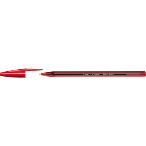 bic-penna-sfera-cappuccio-cristal-exact-0-7-mm-rosso-992604