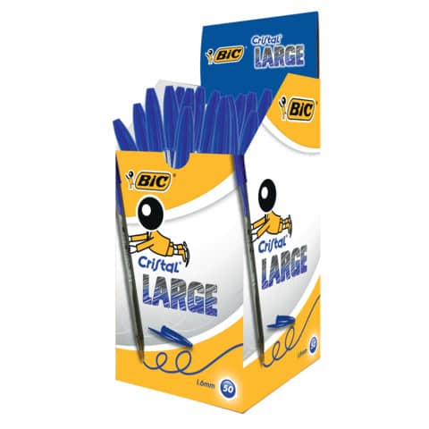 bic-penna-sfera-cristal-large-1-6-mm-blu-conf-50-pezzi-880656