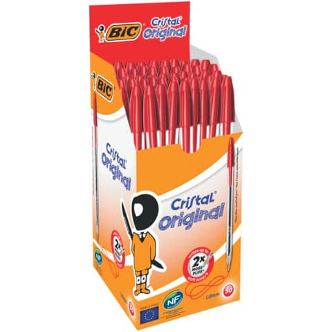 bic-penna-sfera-cristal-m-1-mm-rosso-conf-50-pezzi-8373619