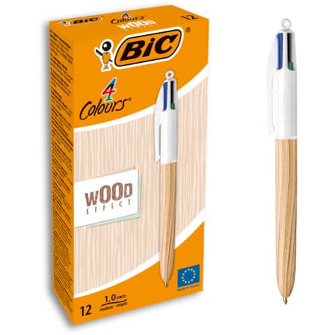 bic-penna-sfera-scatto-4-colours-1-mm-fusto-wood-effect-508964