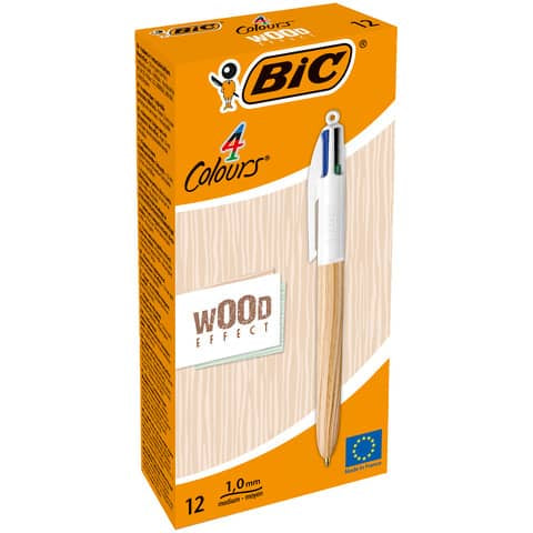 bic-penna-sfera-scatto-4-colours-1-mm-fusto-wood-effect-508964