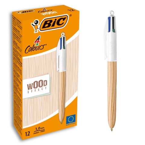 bic-penna-sfera-scatto-4-colours-1-mm-fusto-wood-effect-508964