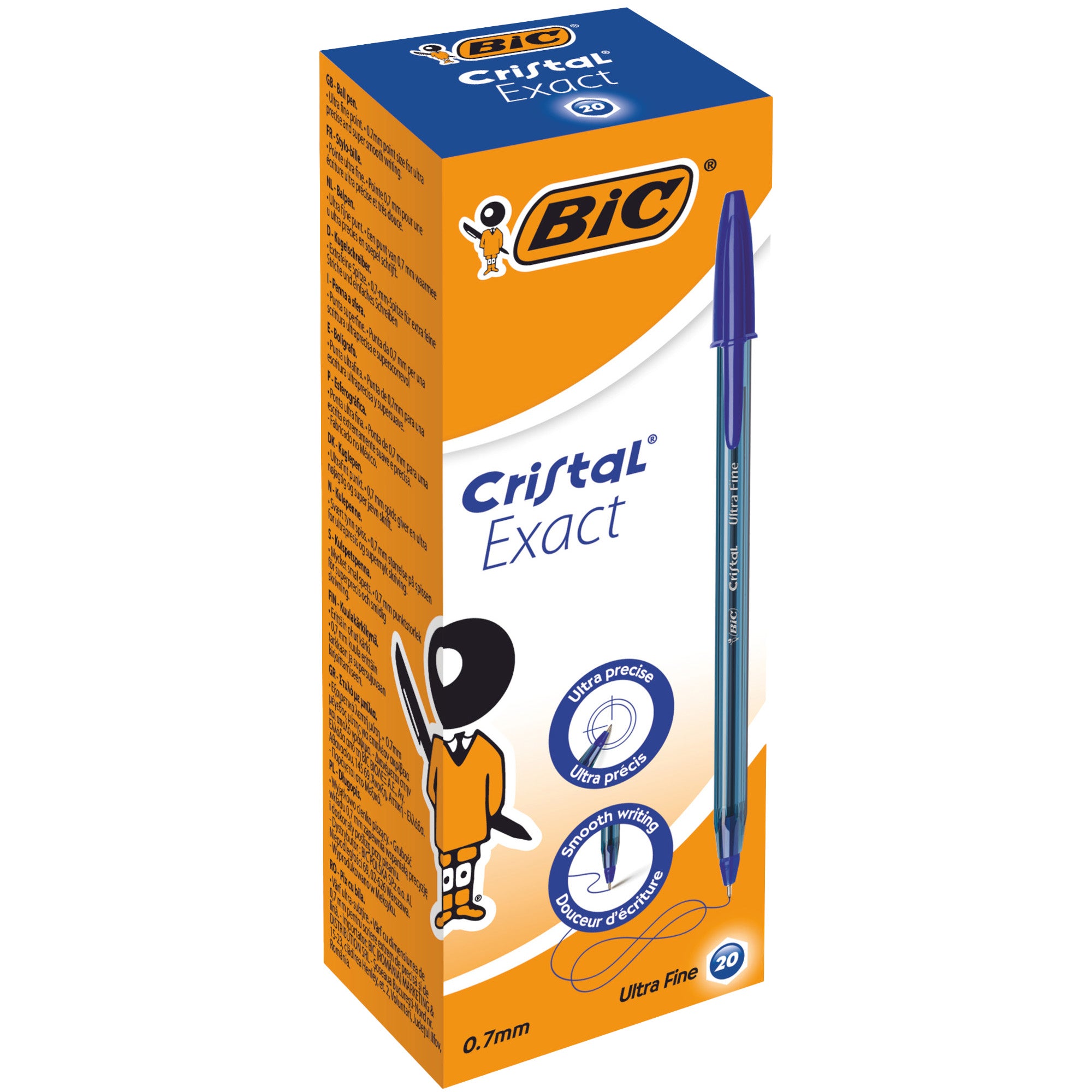 bic-scatola-20-penna-sfera-cappuccio-cristal-exact-0-7mm-blu