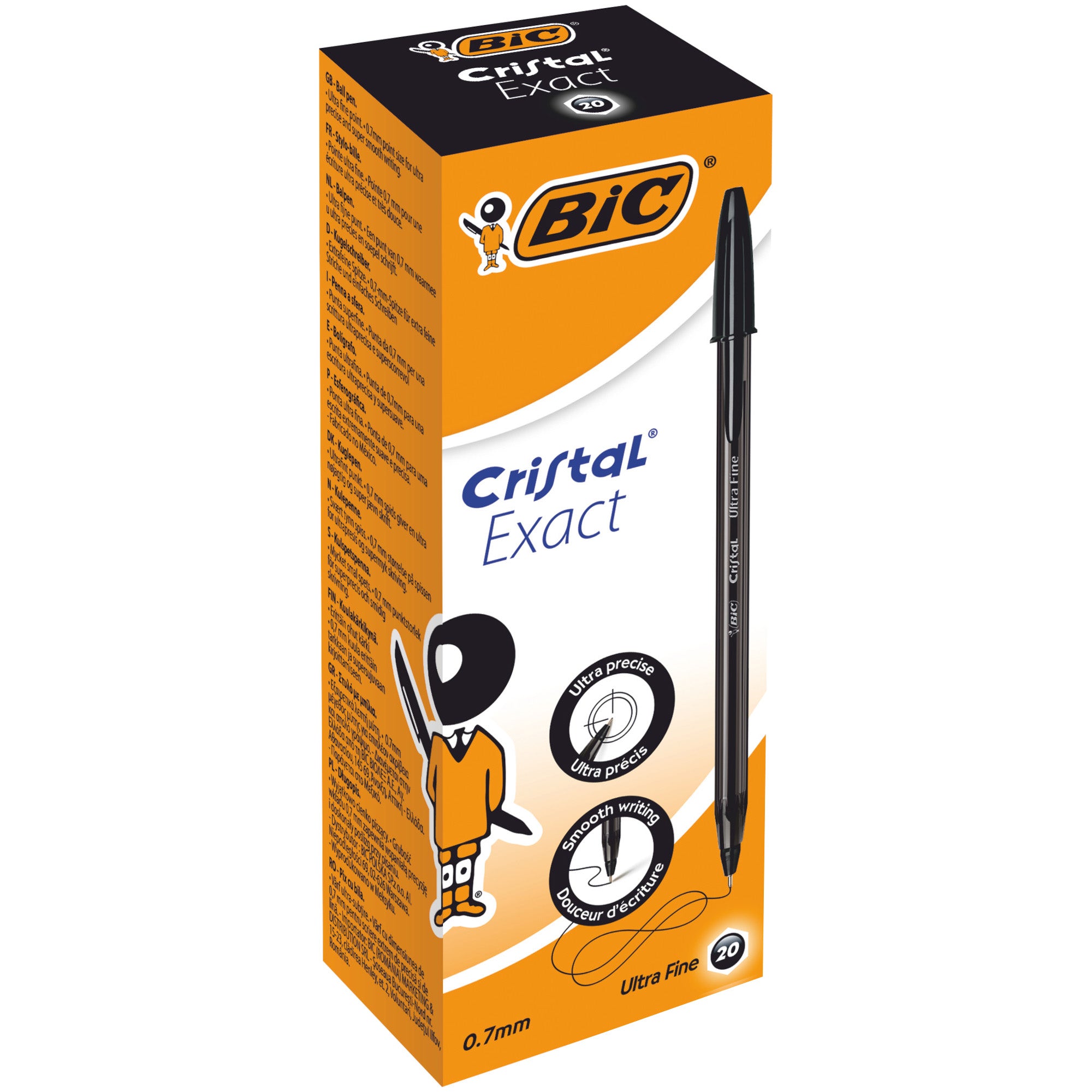 bic-scatola-20-penna-sfera-cappuccio-cristal-exact-0-7mm-nero