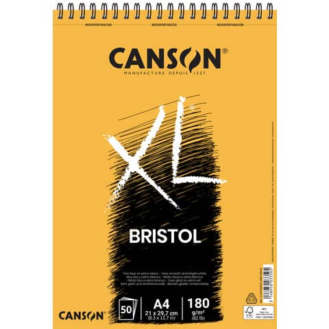 canson-blocco-spiralato-bristol-xl-50-ff-a4-180-g-mq-c31078a021