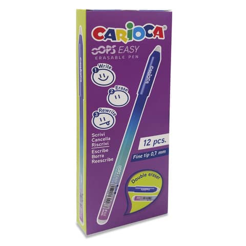 carioca-penna-cancellabile-oops-easy-punta-media-0-7-mm-conf-12-pz-blu-43500-02