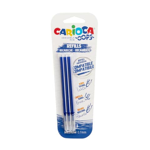 carioca-refill-penne-cancellabili-oops-0-7-mm-blister-3-pz-blu-43041-02