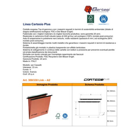 cartesio-plus-cartelle-sospese-orizzontali-cassetti-33-cm-fondo-v-arancio-cf-25-pezzi-300-330-link-a2