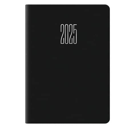 cartucciaperfetta-agenda-2025-bigiornaliera-gommato-6-6x9-9-cm-nero-25-049100406c