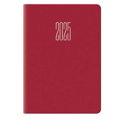 cartucciaperfetta-agenda-2025-bigiornaliera-gommato-6-6x9-9-cm-rosso-25-049100403c