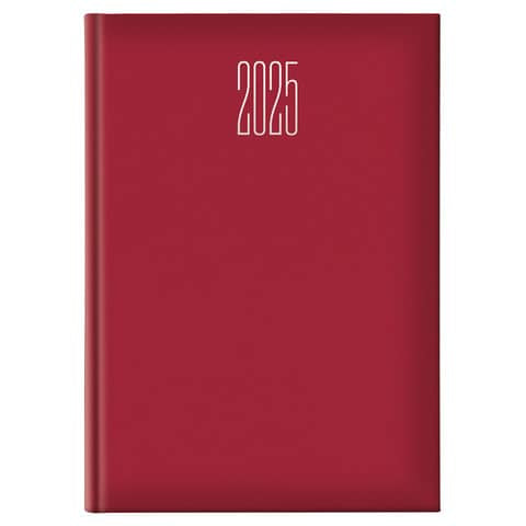 cartucciaperfetta-agenda-2025-giornaliera-a4-s-d-separati-gommato-rosso-25-065100403c