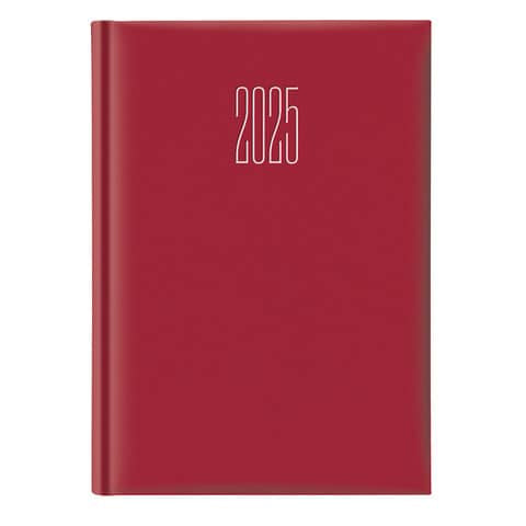 cartucciaperfetta-agenda-2025-giornaliera-gommato-s-d-abbinati-14-3x20-5-cm-rosso-25-064000403c