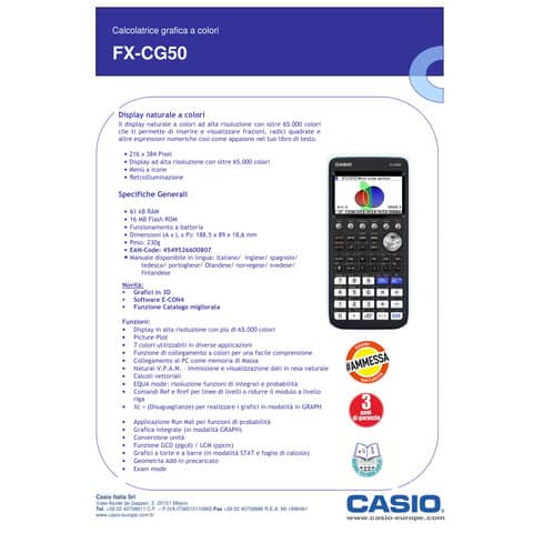 casio-calcolatrice-grafica-nera-senza-cas-oltre-65-000-colori-ammessa-maturita-fx-cg50-w-eh