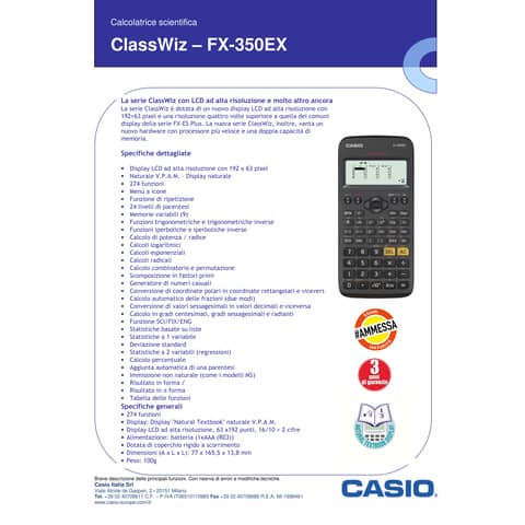 casio-calcolatrice-scientifica-classwiz-274-funzioni-ammessa-maturita-bianco-fx-350cw