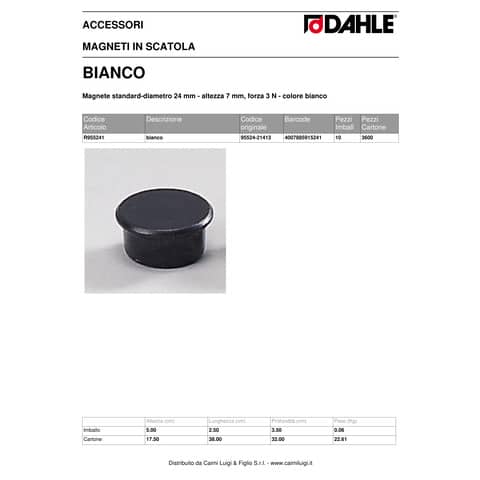 dahle-magneti-rotondi-diametro-24-mm-bianco-altezza-7-mm-forza-3-n-conf-10-pezzi-r955241