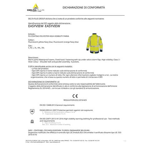 deltaplus-giacca-lavoro-parka-easy-view-c-zip-imperm-cl-3-4-tasche-argento-arancio-fluo-blu-m-easyvomtm