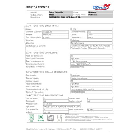 dopla-reusable-piatti-fondi-gialli-polistirene-h-32-mm-conf-25-pz-diametro-205-mm-11834