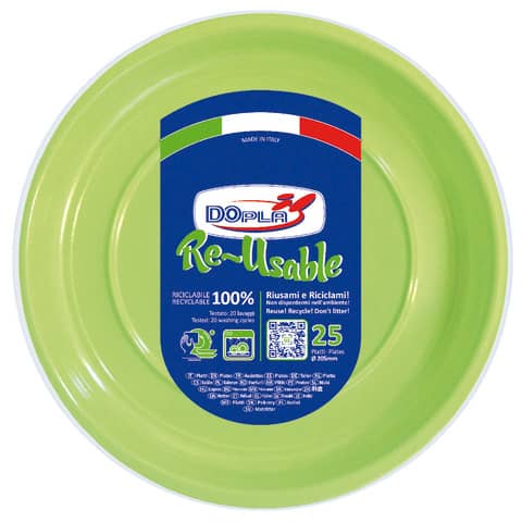 dopla-reusable-piatti-fondi-verde-acido-polistirene-h-32-mm-conf-25-pz-diametro-205-mm-11844