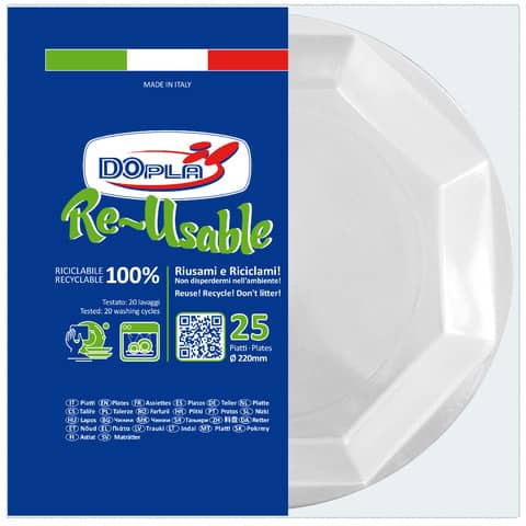 dopla-reusable-piatti-polistirene-dopla-re-usable-diametro-220-mm-piani-conf-25-pezzi-12507