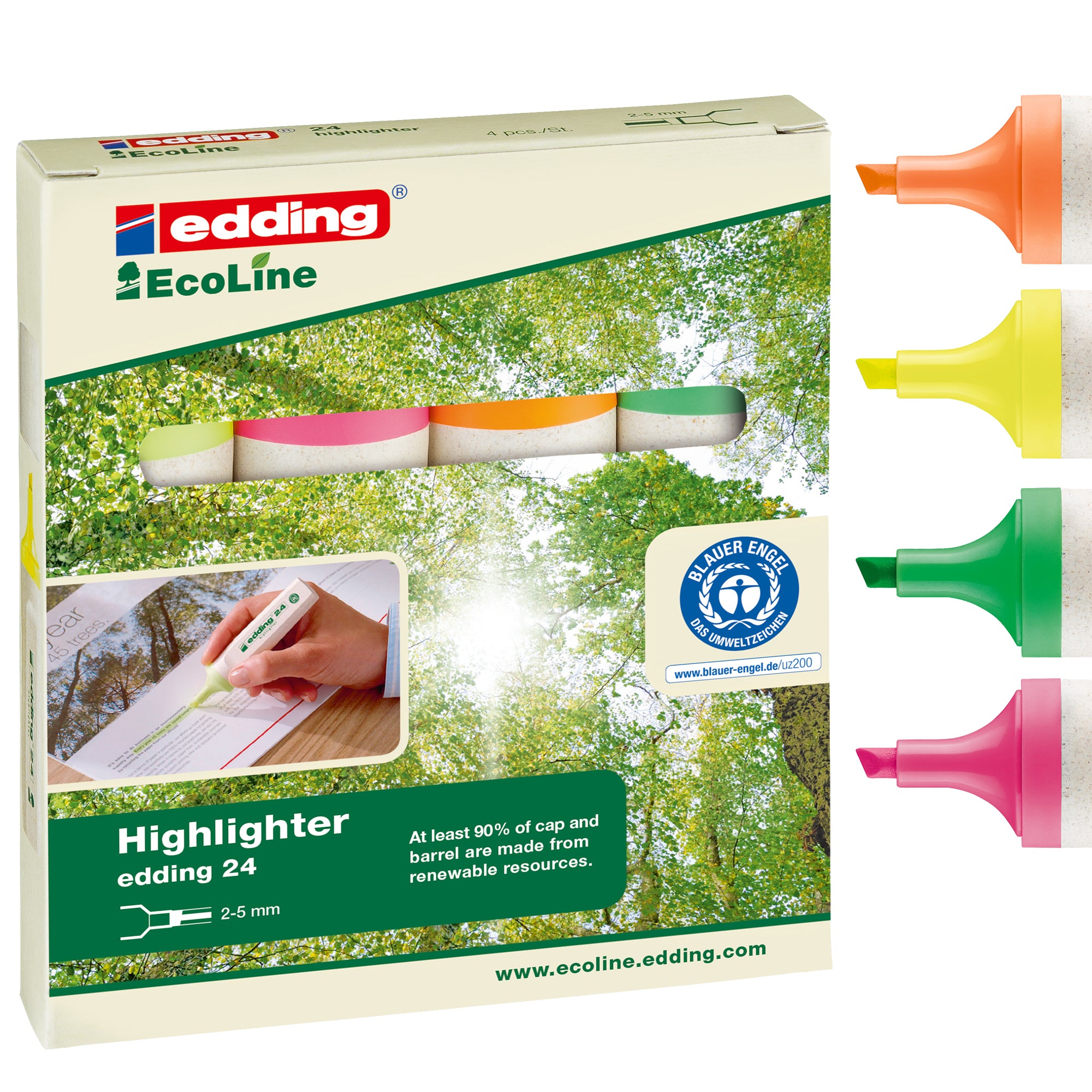 edding-astuccio-4-evidenziatore-24-ecoline