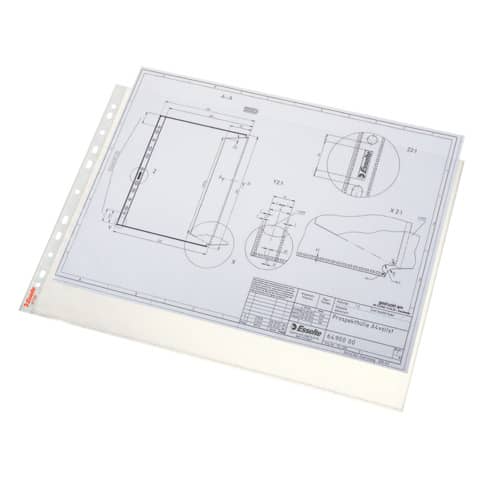 esselte-buste-perforazione-universale-deluxe-goffrate-antiriflesso-trasparente-42x30-cm-conf-50-55230