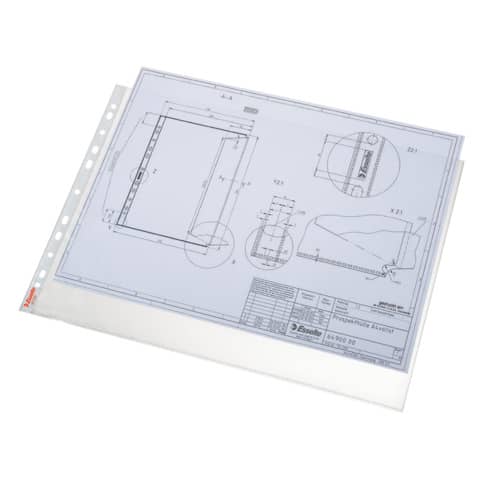 esselte-buste-perforazione-universale-deluxe-goffrate-antiriflesso-trasparente-42x30-cm-conf-50-55230