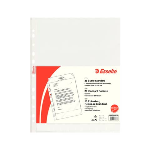 esselte-buste-perforazione-universale-goffrate-standard-pp-antiriflesso-22x30-cm-conf-25-392597300