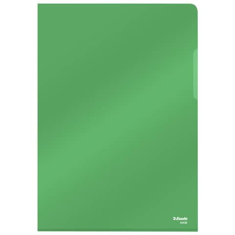 esselte-cartella-lucid-l-pvc-crystal-220x310-mm-conf-25-pezzi-verde-554360