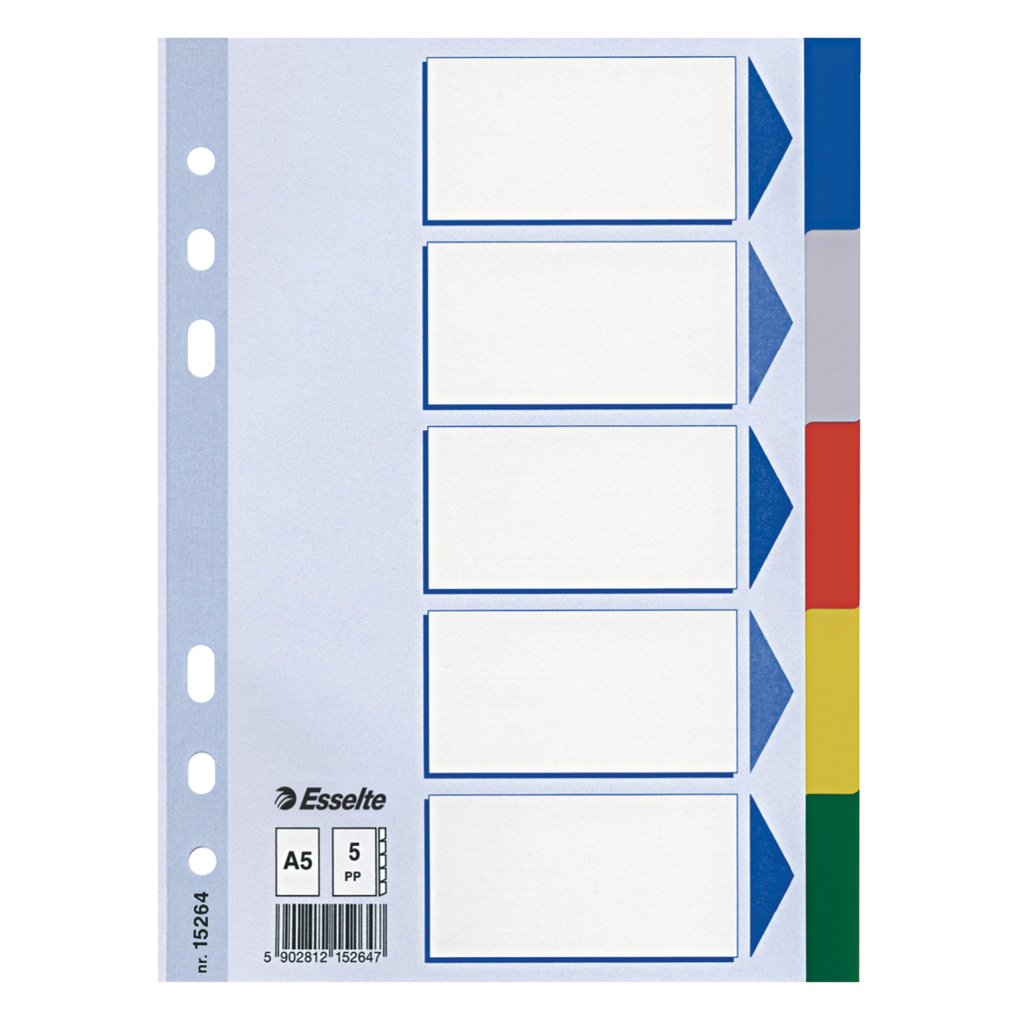 esselte-separatore-neutro-ppl-5-tasti-colorati-f-to-a5