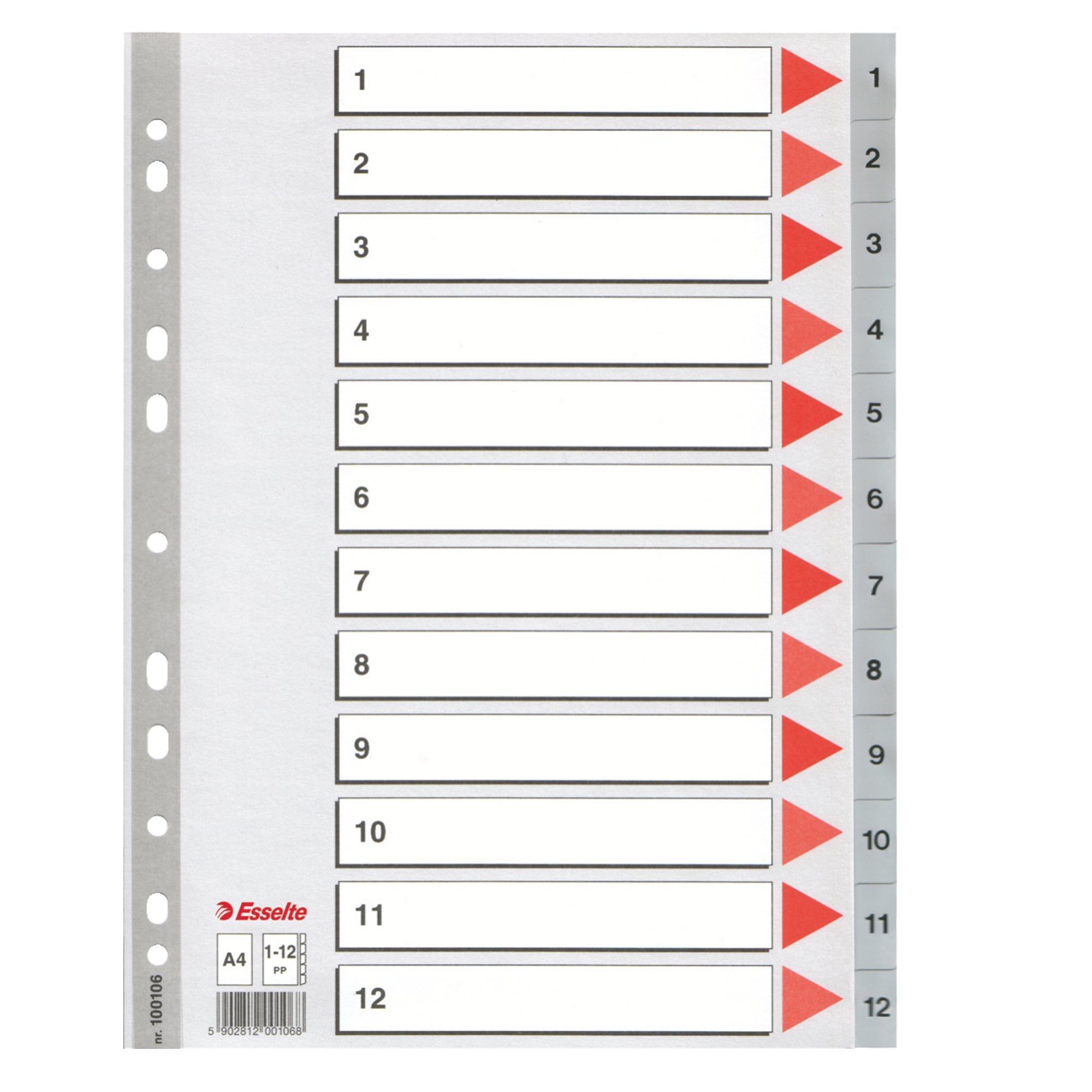 esselte-separatore-ppl-grigio-numerico-1-12-a4-22-5x29-7cm