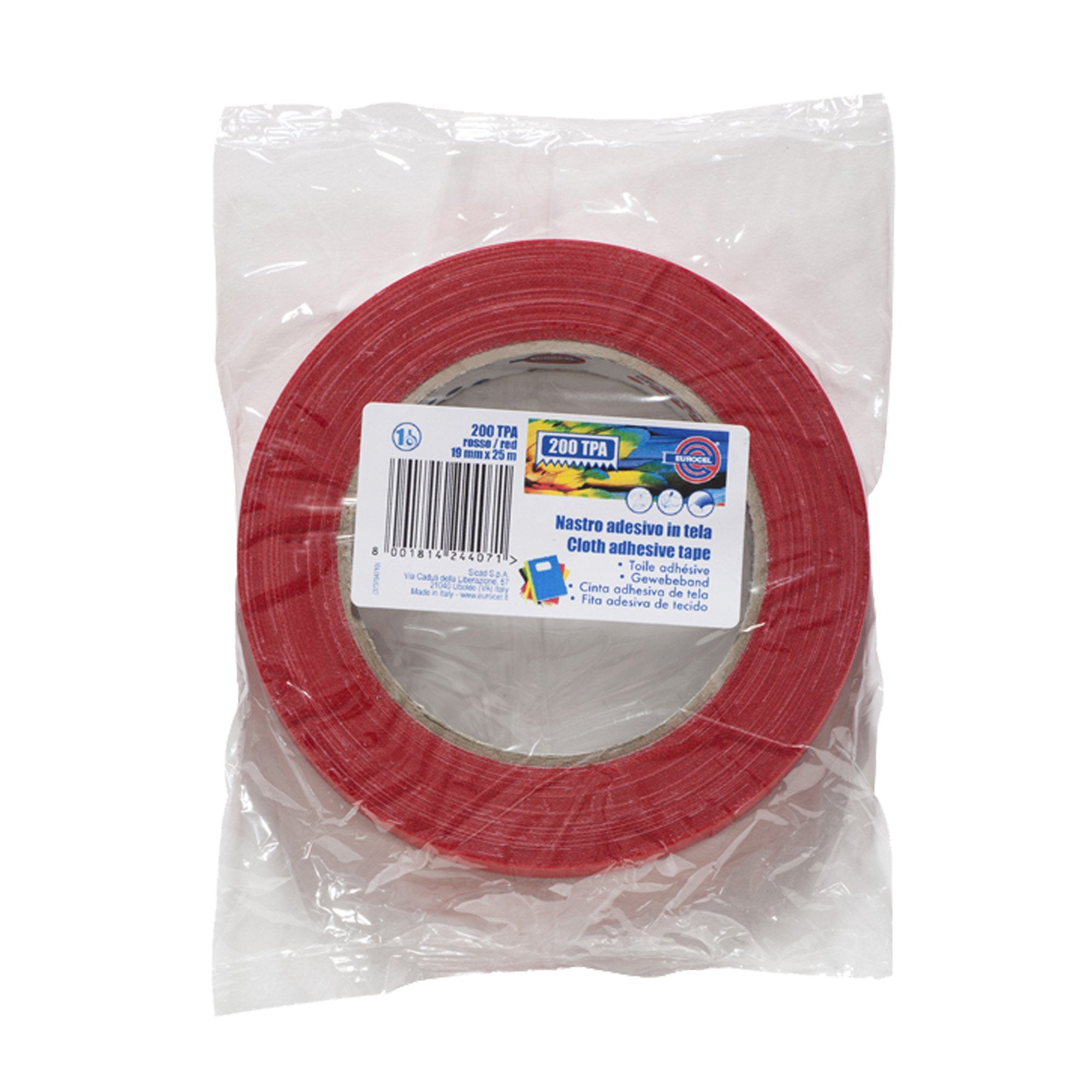 eurocel-nastro-adesivo-telato-tpa-200-19mmx25mt-rosso