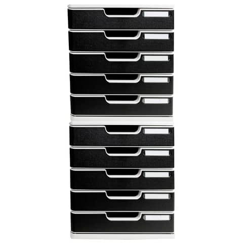 exacompta-cassettiera-modulo-classic-5-cassetti-28-8x35x32-cm-grigio-nero-301014d