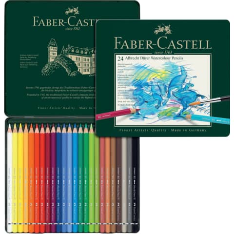 faber-castell-matite-acquerellabili-faber-castell-albrecht-drer-colori-assortiti-conf-24-pezzi-117524
