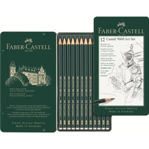 faber-castell-set-matite-9000-gradazioni-8b-2h-12-gradazioni-assortite-119065