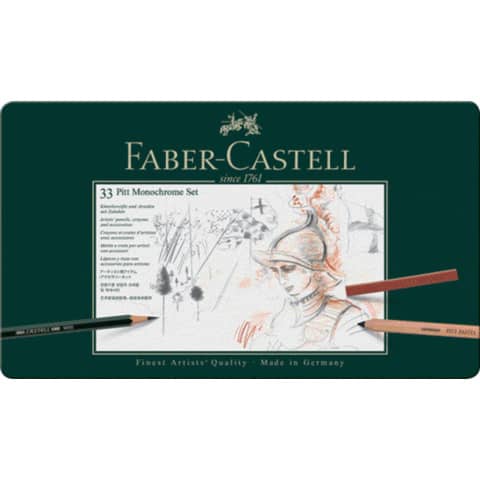 faber-castell-set-metallo-faber-castell-monochrome-belle-arti-large-conf-33-elementi-112977