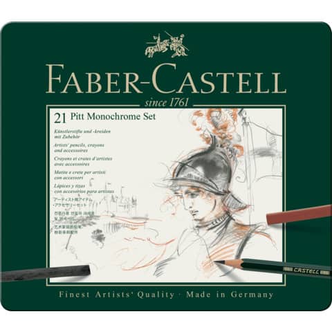 faber-castell-set-metallo-faber-castell-monochrome-belle-arti-medium-conf-21-elementi-112976