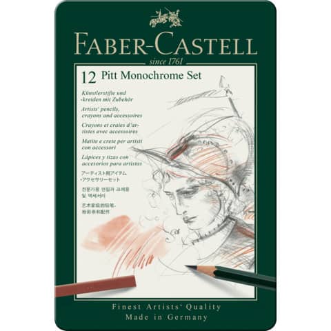 faber-castell-set-metallo-faber-castell-monochrome-belle-arti-small-conf-12-elementi-112975