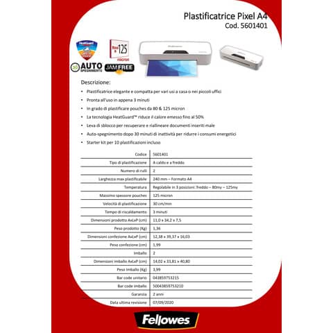 fellowes-plastificatrice-caldo-pixel-bianco-a4-5601401