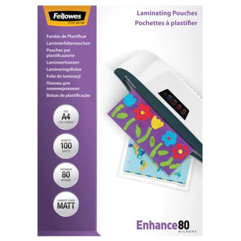 fellowes-pouches-plastificatrici-standard-enhance80-finitura-opaca-2x80-m-a4-conf-100-pezzi-5452103