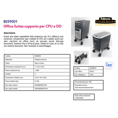 fellowes-supporto-office-suites-cpu-distruggidocumenti-abs-grigio-nero-42x21x27-cm-8039001