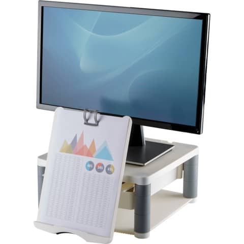 fellowes-supporto-premium-plus-monitor-plastica-riciclata-grigio-34-3x33-3x6-4-16-5-cm-91713