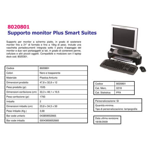 fellowes-supporto-smart-suites-monitor-plus-abs-grigio-nero-47-8x32-8cm-vaschetta-portaoggetti-8020801