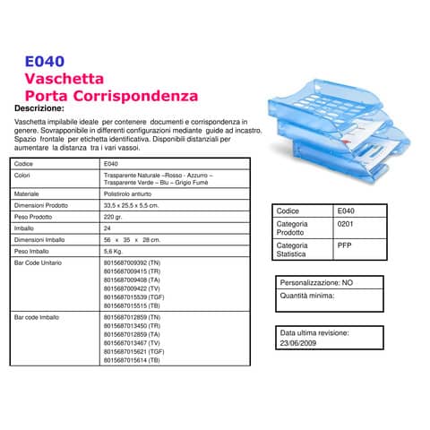 fellowes-vaschetta-portacorrispondenza-forate-e040-blu