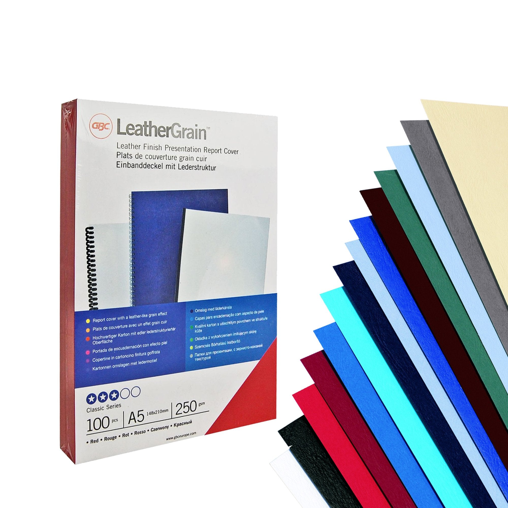 gbc-100-copertine-leathergrain-250gr-a4-bianco-goffrato