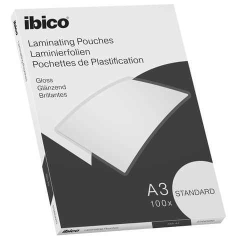 ibico-pouches-plastificatrici-basics-standard-125mic-conf-100-pezzi-a3-627313