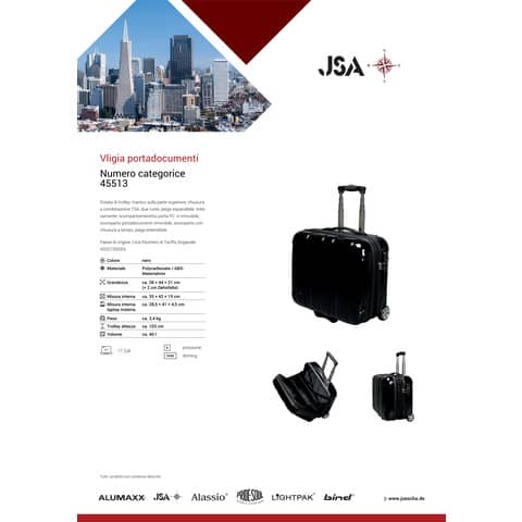 jsa-trolley-portadocumenti-policarbonato-43x21x40-cm-nero-45513