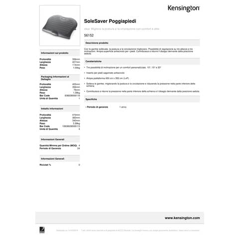 kensington-poggiapiedi-regolabile-solesaver-nero-56152